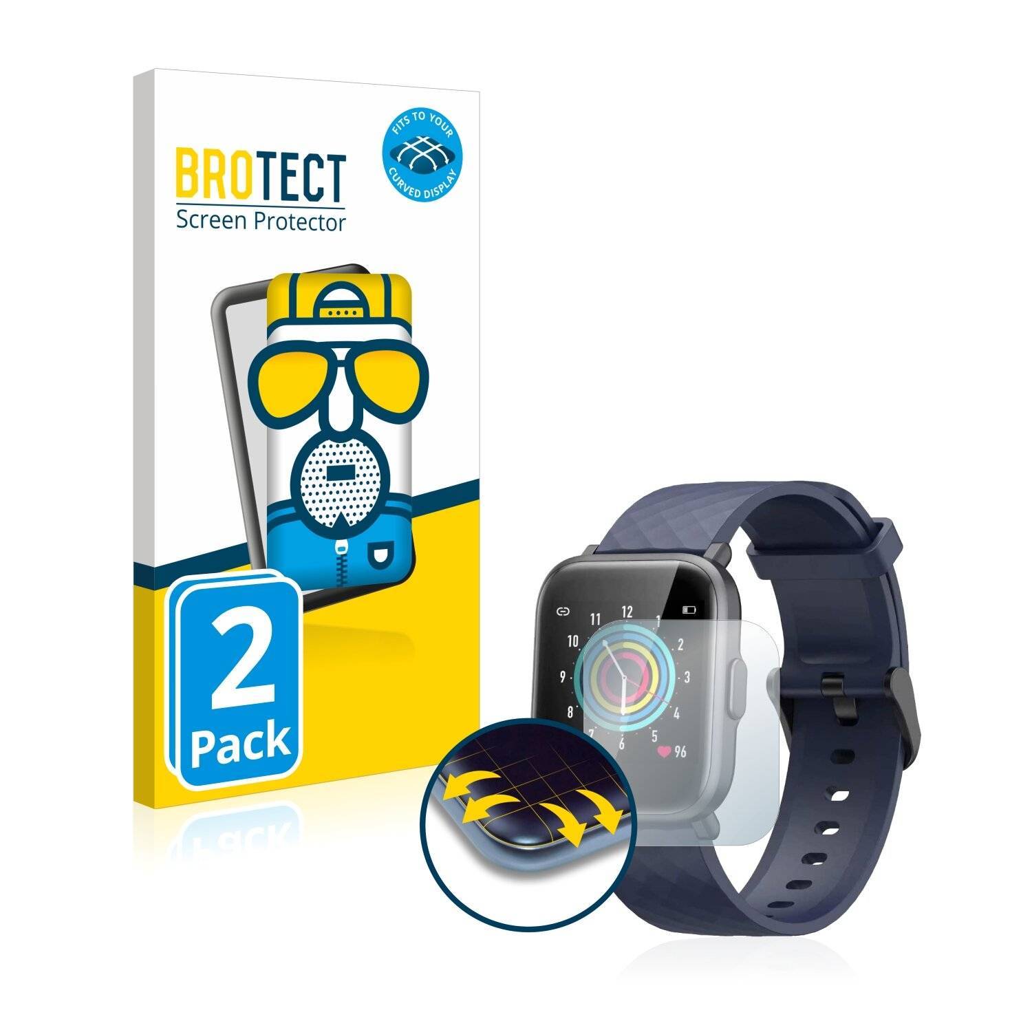 2x BROTECT Flex Matte Full-Cover Displayschutzfolie für Lidofigo