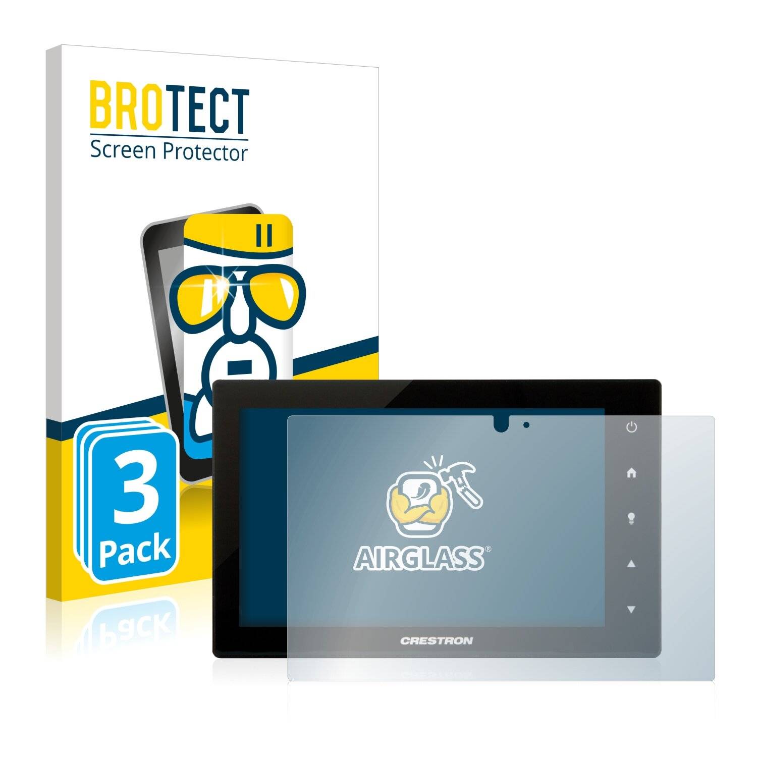 3x BROTECT AirGlass Schutzglas Folie für Crestron