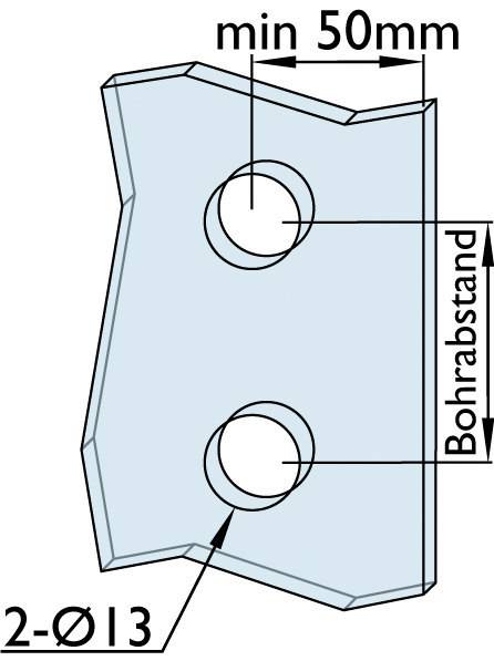 Hermat Stoßgriff Serie 8000 Ø 30 mm *8000.Ø30/2STZ/1200/900-60*