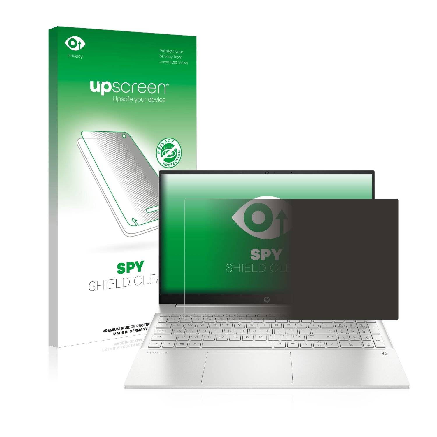 upscreen Spy Shield Clear Premium Blickschutzfolie für HP Pavilion