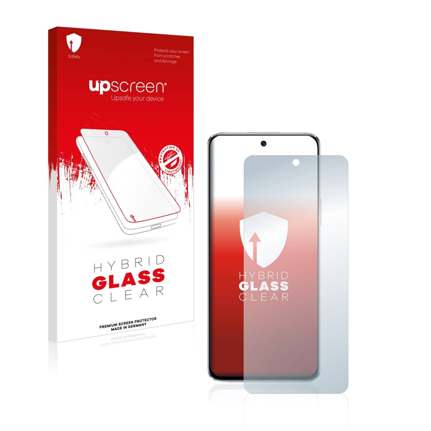 upscreen Hybrid Glass Clear Premium Schutzglas Folie für Huawei Nova 8 SE Vitality