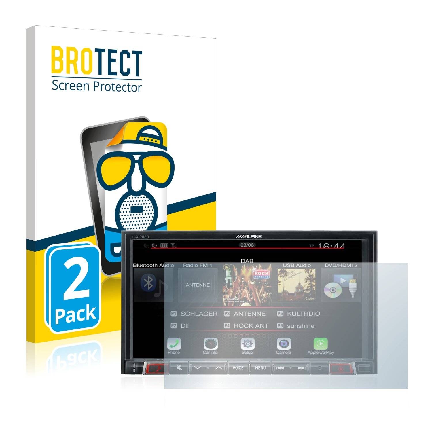 2x BROTECT Matte Displayschutzfolie für Alpine iLX-702D - Entspiegelt,