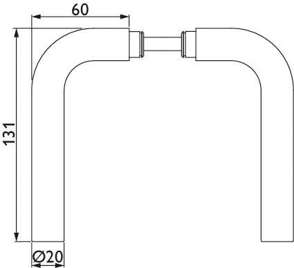 Hermat ZT - Drückerpaar 1803 BASIC 03 *1803-60* Oberfl. 60 (Edelstahl matt)