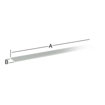 Vormann Alu-Profil Flachstange 20x2 mm, silber elox. 1000 mm lang