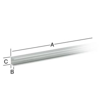 Vormann Alu U-Profil 10x13,5x1,5 mm, silber elox. 2000 mm lang