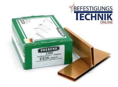 2.600 Heftklammern Prebena ES35CNKHA verzinkt für 2XR-ES40 2P-ES40SDS KL-17 2,6M