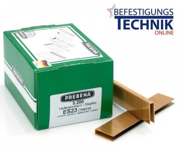 5.200 Heftklammern Prebena ES23CNKHA verzinkt für 2XR-ES40 2P-ES40SDS KL-17 5,2M