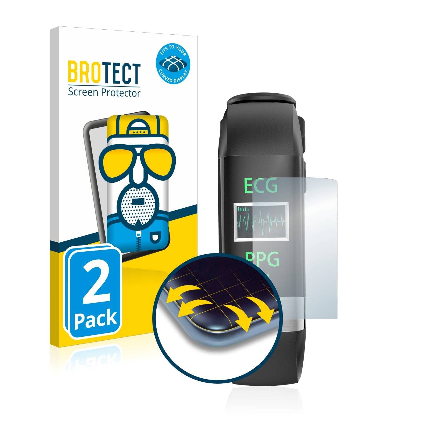 2x BROTECT Flex Matte Full-Cover Displayschutzfolie für Swisstone SW 620