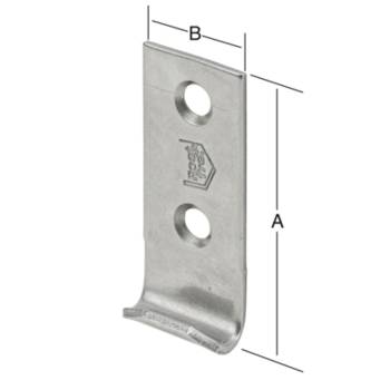 Vormann Schließhaken 83x25 mm gerade Edelstahl (Form G)