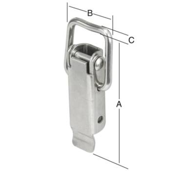 Vormann Kistenspannverschluss 110x37 mm Edelstahl ohne Schließhaken