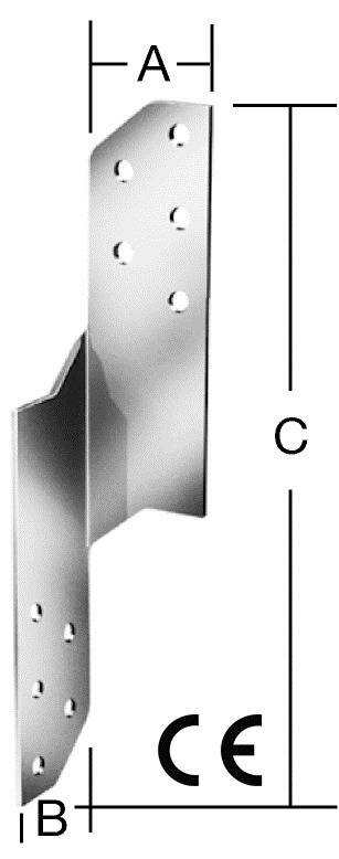 Vormann Sparren-Pfett-Anker 100x75x60 mm Edelstahl