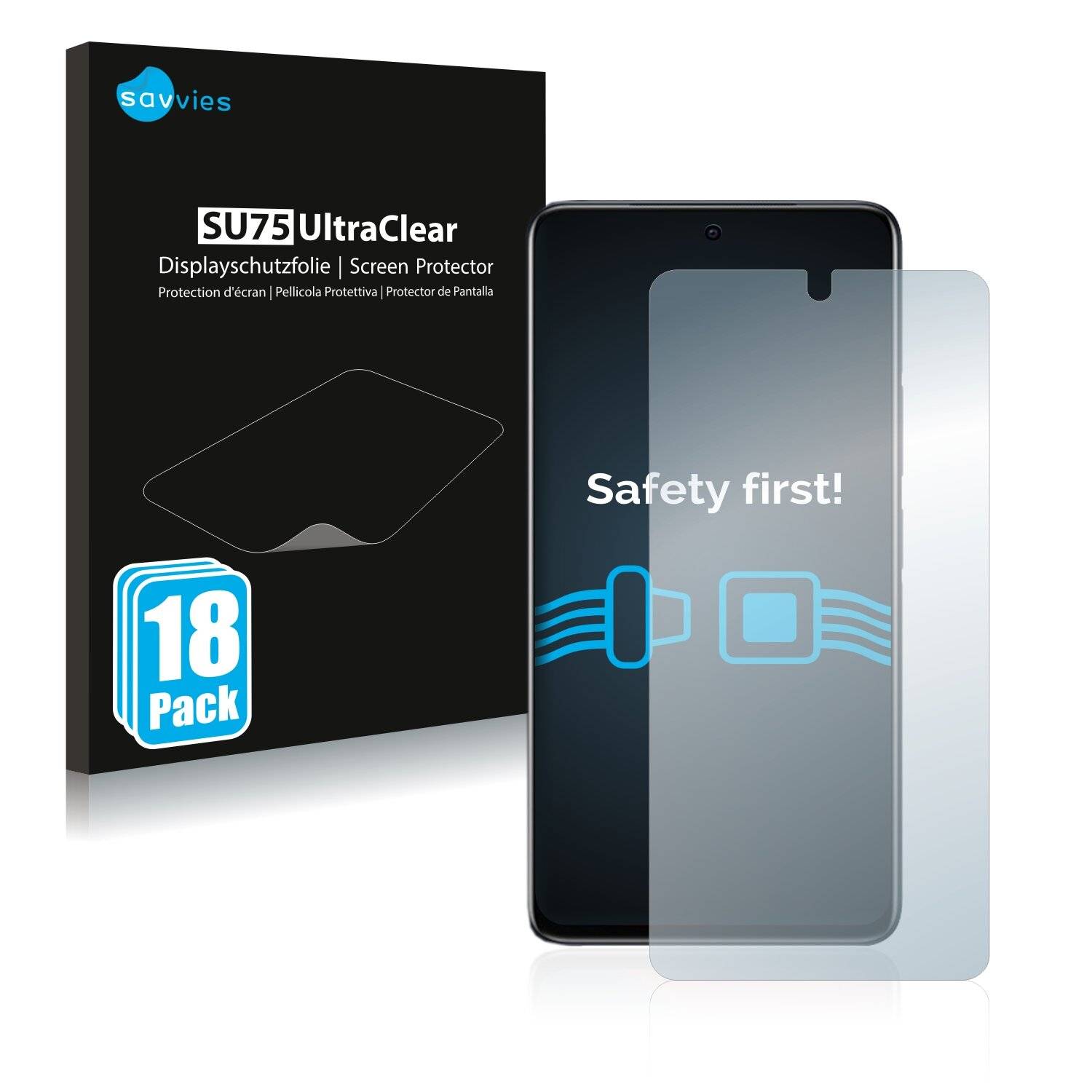 18x Savvies SU75 Displayschutzfolie für Vivo iQOO