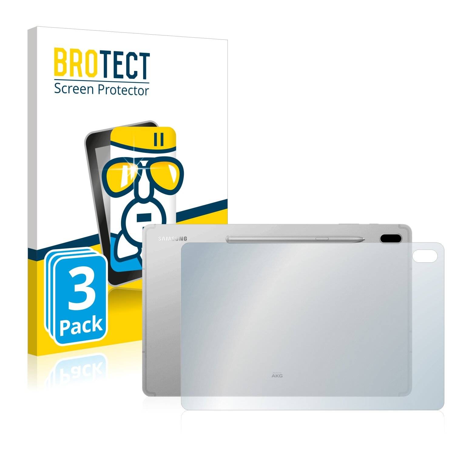 3x BROTECT AirGlass Schutzglas Folie für Samsung Galaxy Tab S7 FE