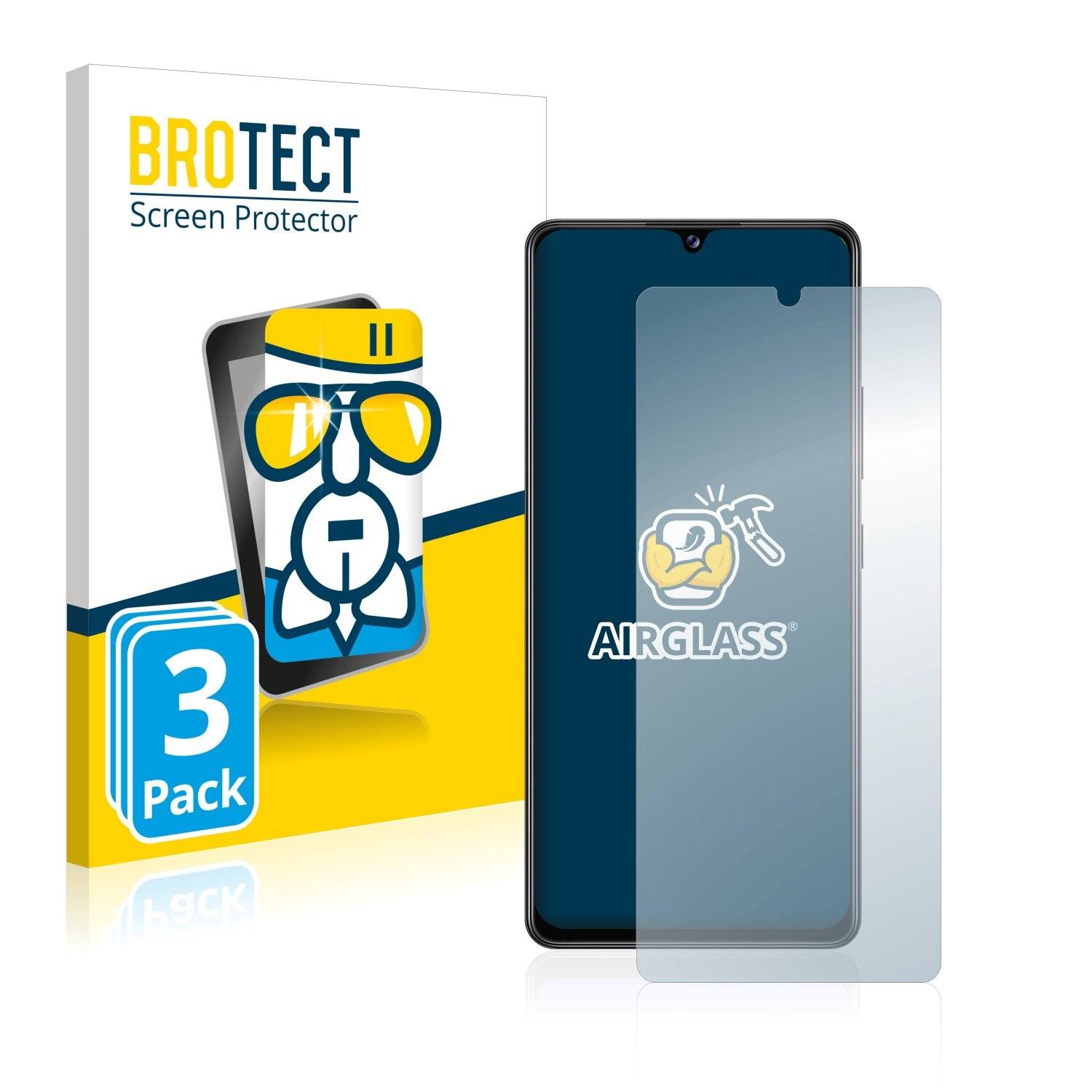 3x BROTECT AirGlass Schutzglas Folie für Samsung Galaxy M42
