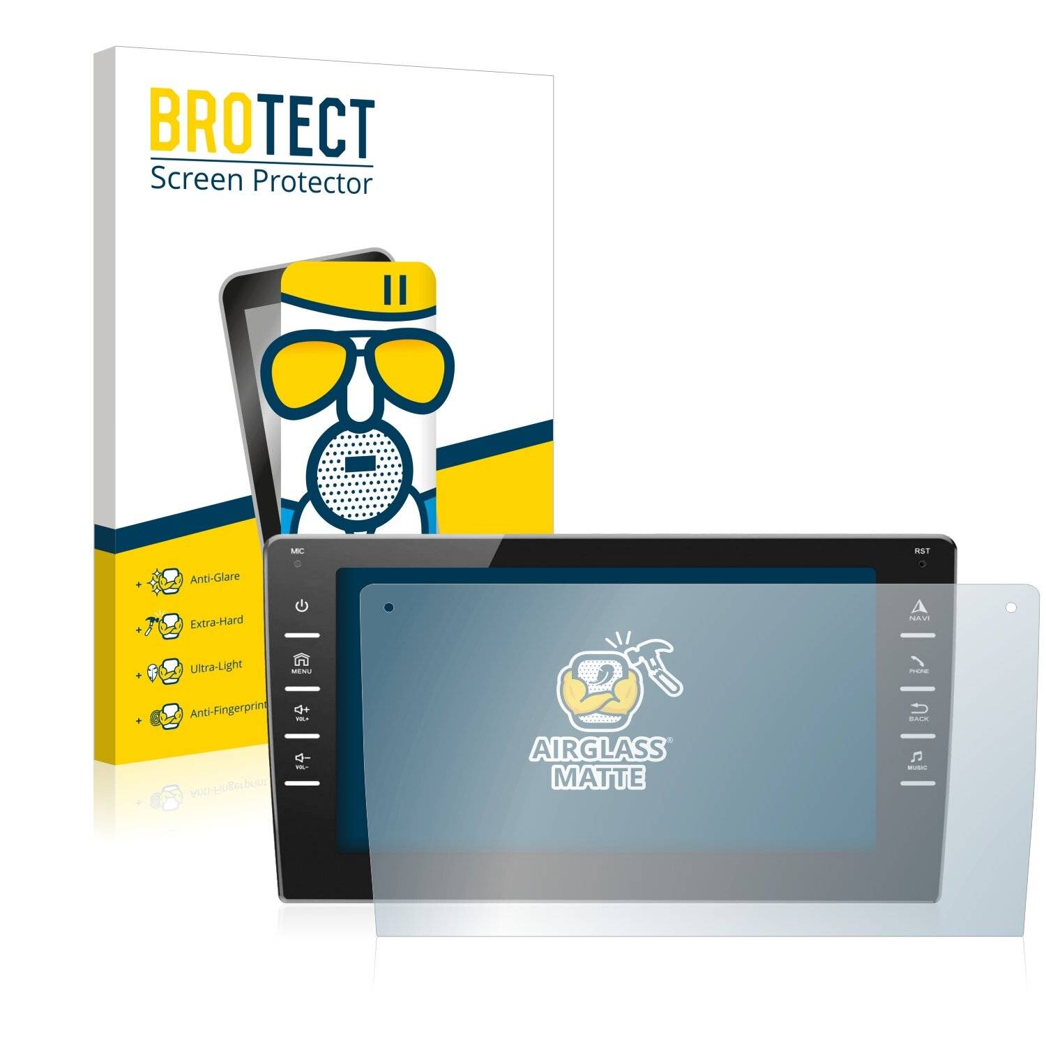 BROTECT AirGlass Matte Schutzglas Folie für Ankeway Car Radio
