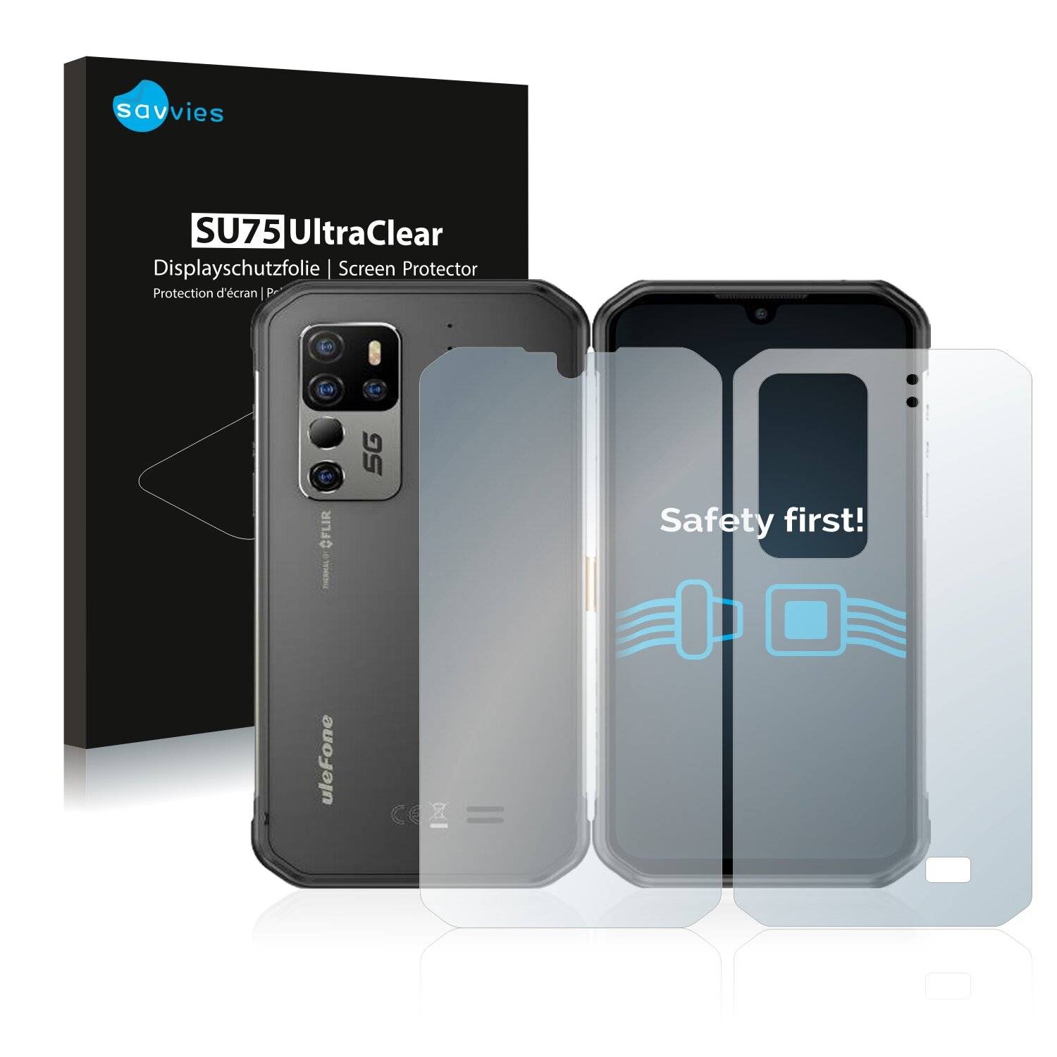 18x Savvies SU75 Displayschutzfolie für Ulefone Armor 11T 5G (Vorder +