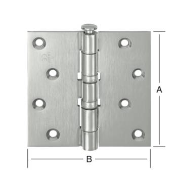 Vormann Türscharniere mit Kugellager 102x76x2,9 mm, vernickelt matt
