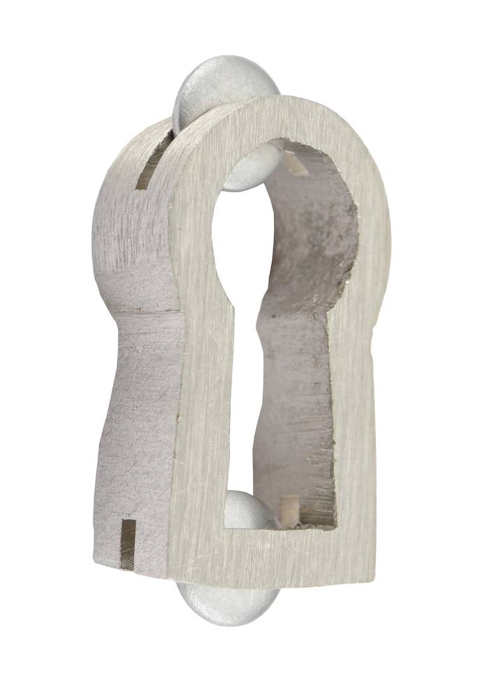 Junie Schlüsselbuchse 2100 glatt ohne Wulst Messing matt Höhe:14 mm