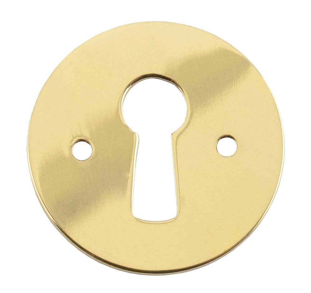 Junie Schlüsselschild 2105 rund Ø28mm Messing poliert z.Aufschrauben