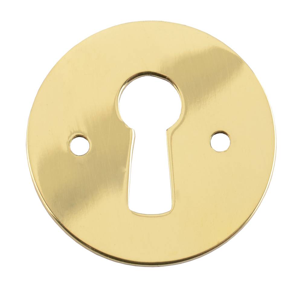 Junie Schlüsselschild 2105 rund Ø28mm Messing poliert z.Aufschrauben