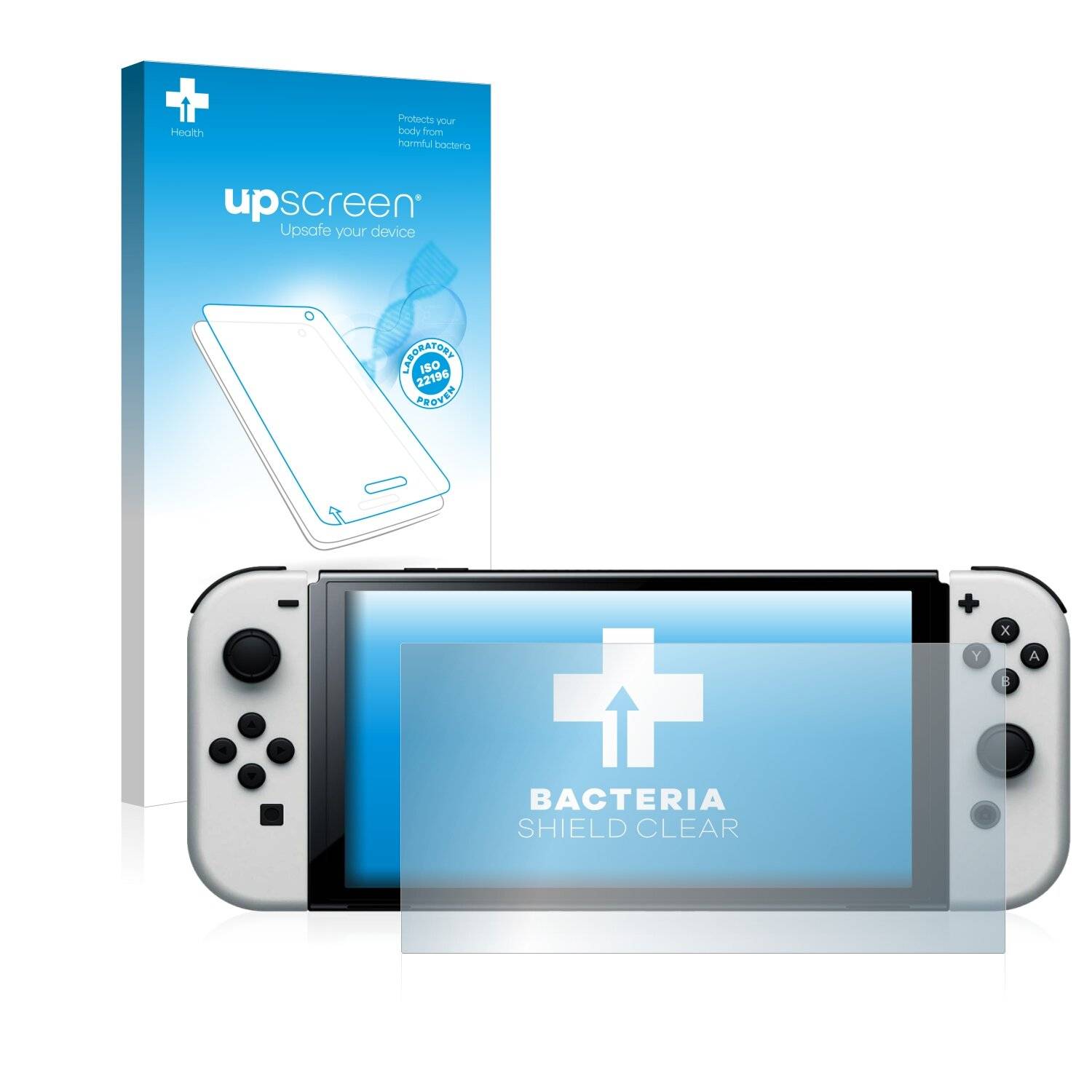 upscreen Bacteria Shield Clear Premium Antibakterielle Displayschutzfolie für Nintendo