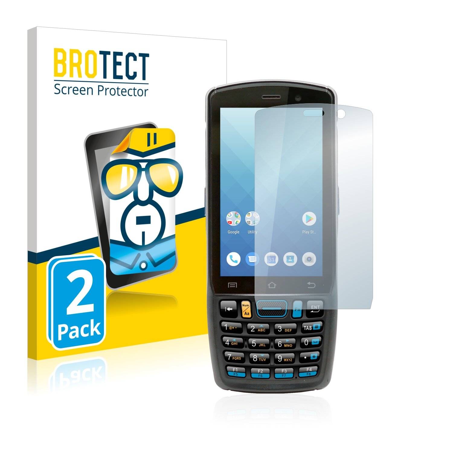 2x BROTECT HD-Clear Displayschutzfolie für Unitech