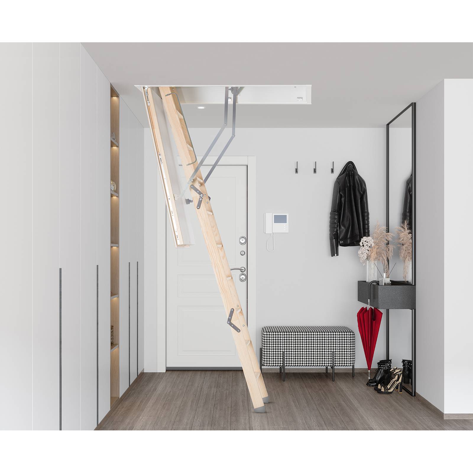 Roto Bodentreppe Designo bis 280cm Raumhöhe 120x70cm Rohbaumaß