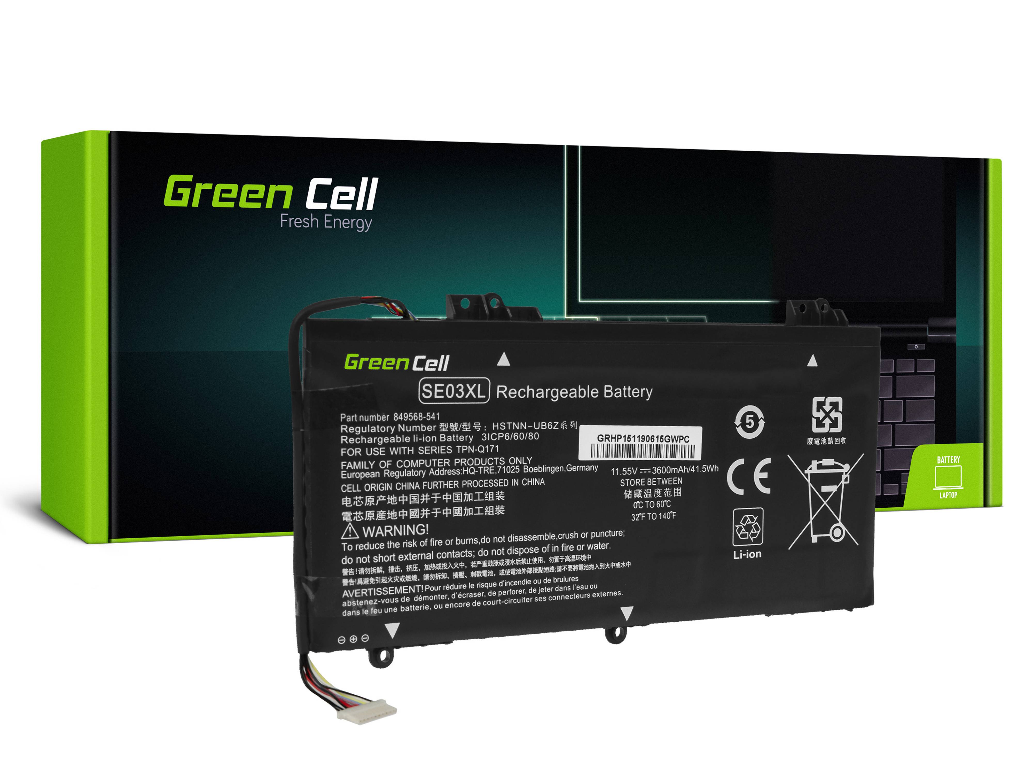 Laptop-Akku SE03XL für HP HP Pavilion 14-AL 14-AV - 11,55V - 3400mAh