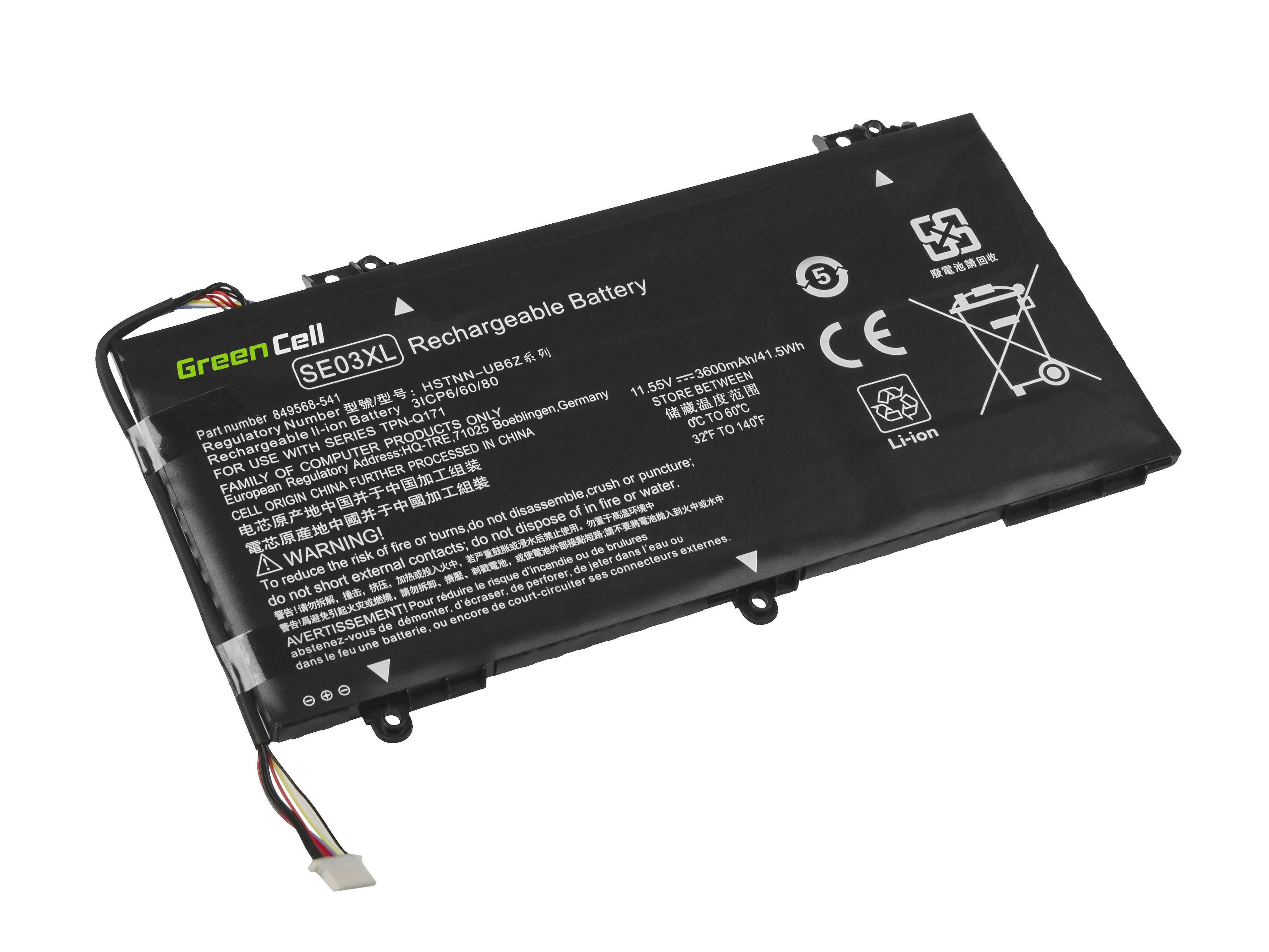 Laptop-Akku SE03XL für HP HP Pavilion 14-AL 14-AV - 11,55V - 3400mAh