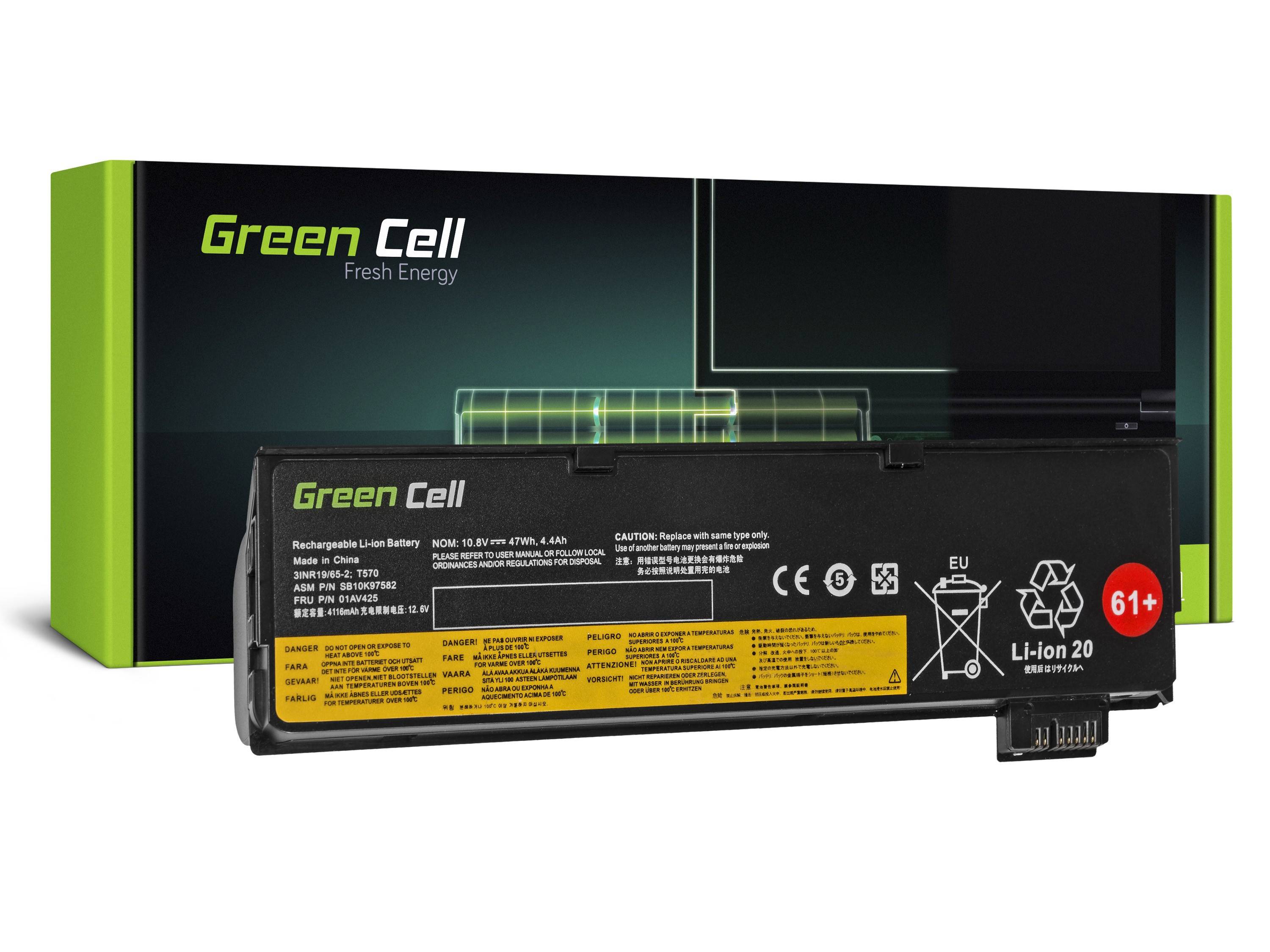 Green Cell LE95 - Akku - Lenovo - ThinkPad T470 T570 A475 P51S T254400 mAh -