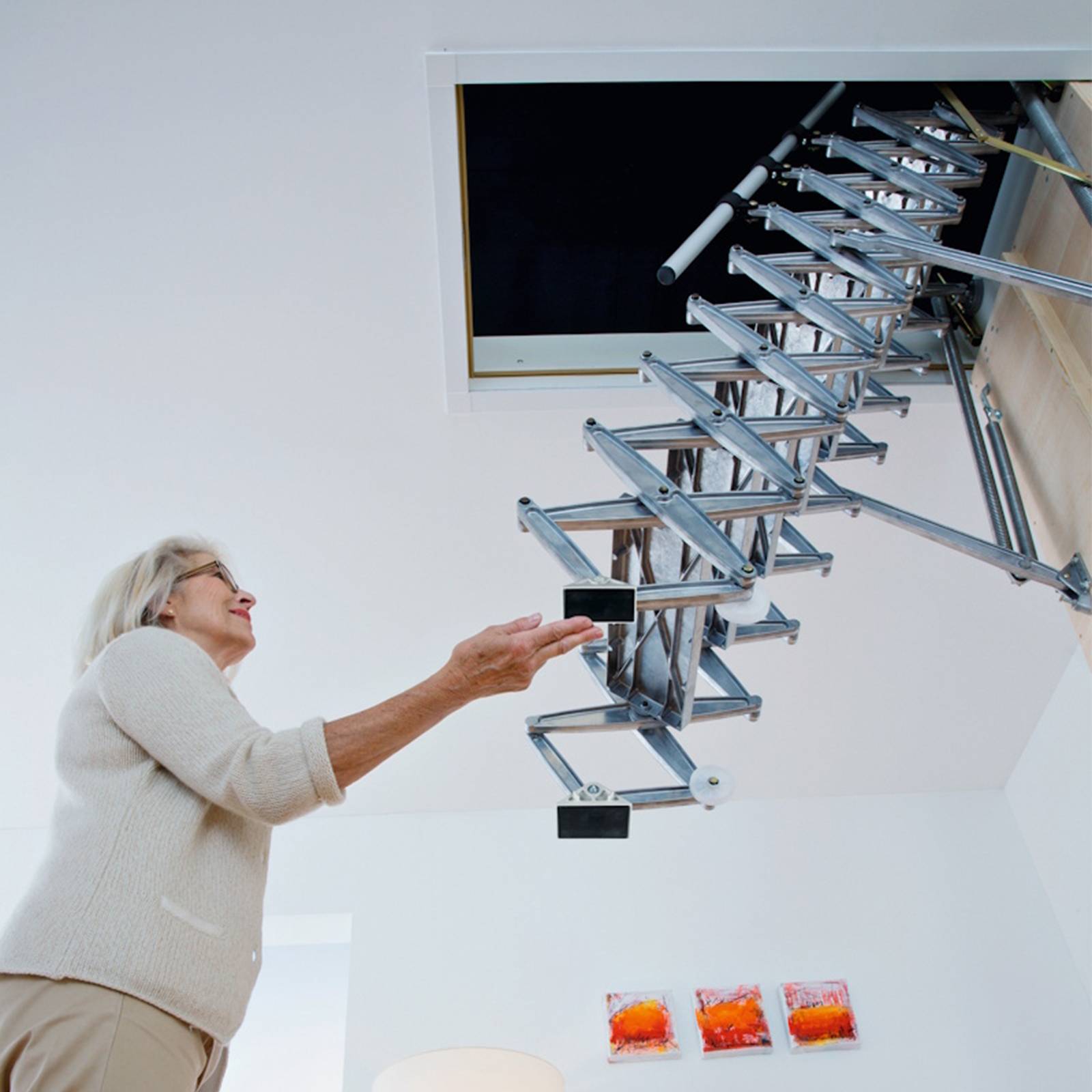 Roto Scherentreppe Exklusiv 2,50m max. Lichte Raumhöhe 120x60cm Rohbaumaß