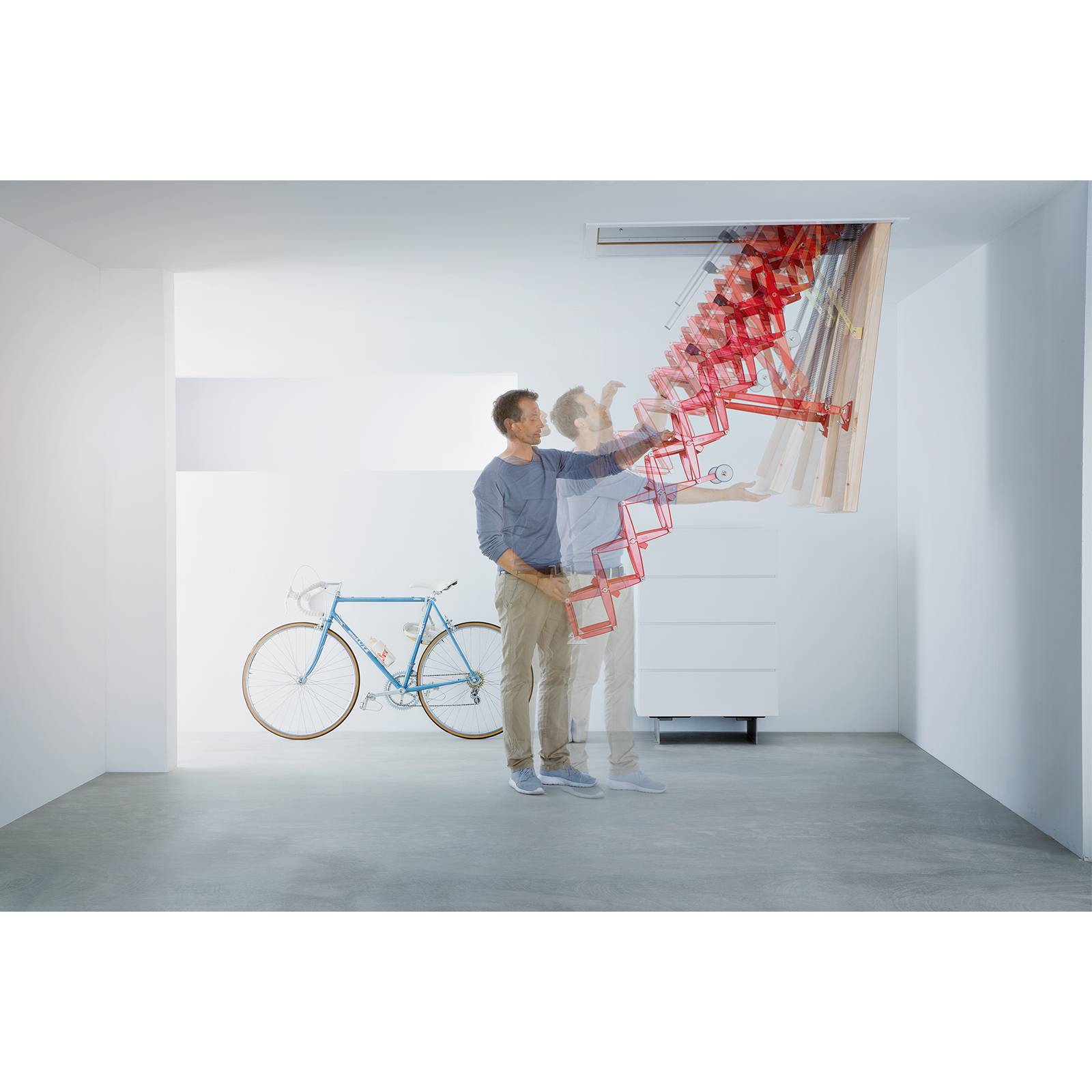 Roto Scherentreppe Exklusiv 2,50m max. Lichte Raumhöhe 140x70cm Rohbaumaß