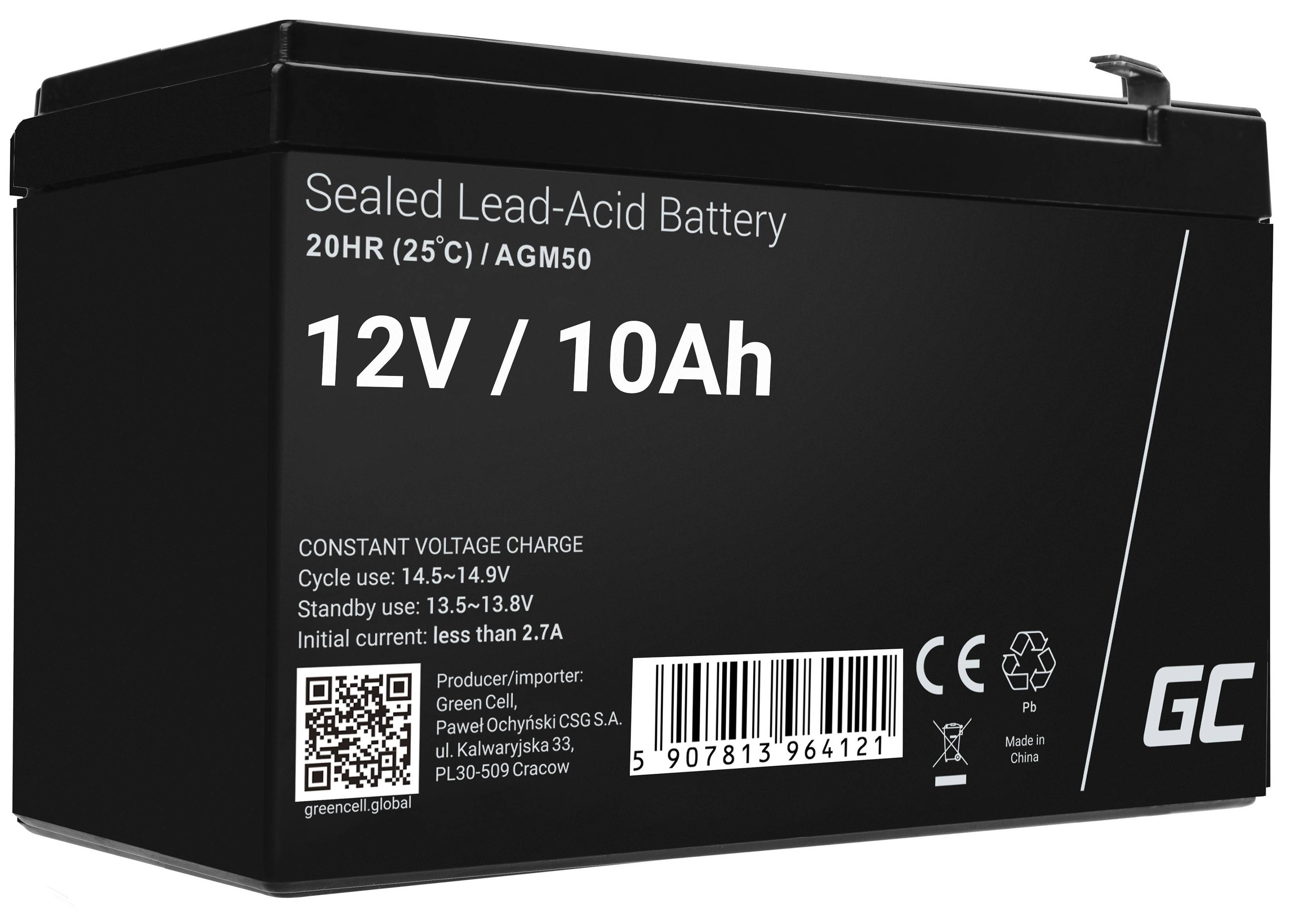 AGM-Batterie Blei-Säure VRLA - 12V - 10Ah