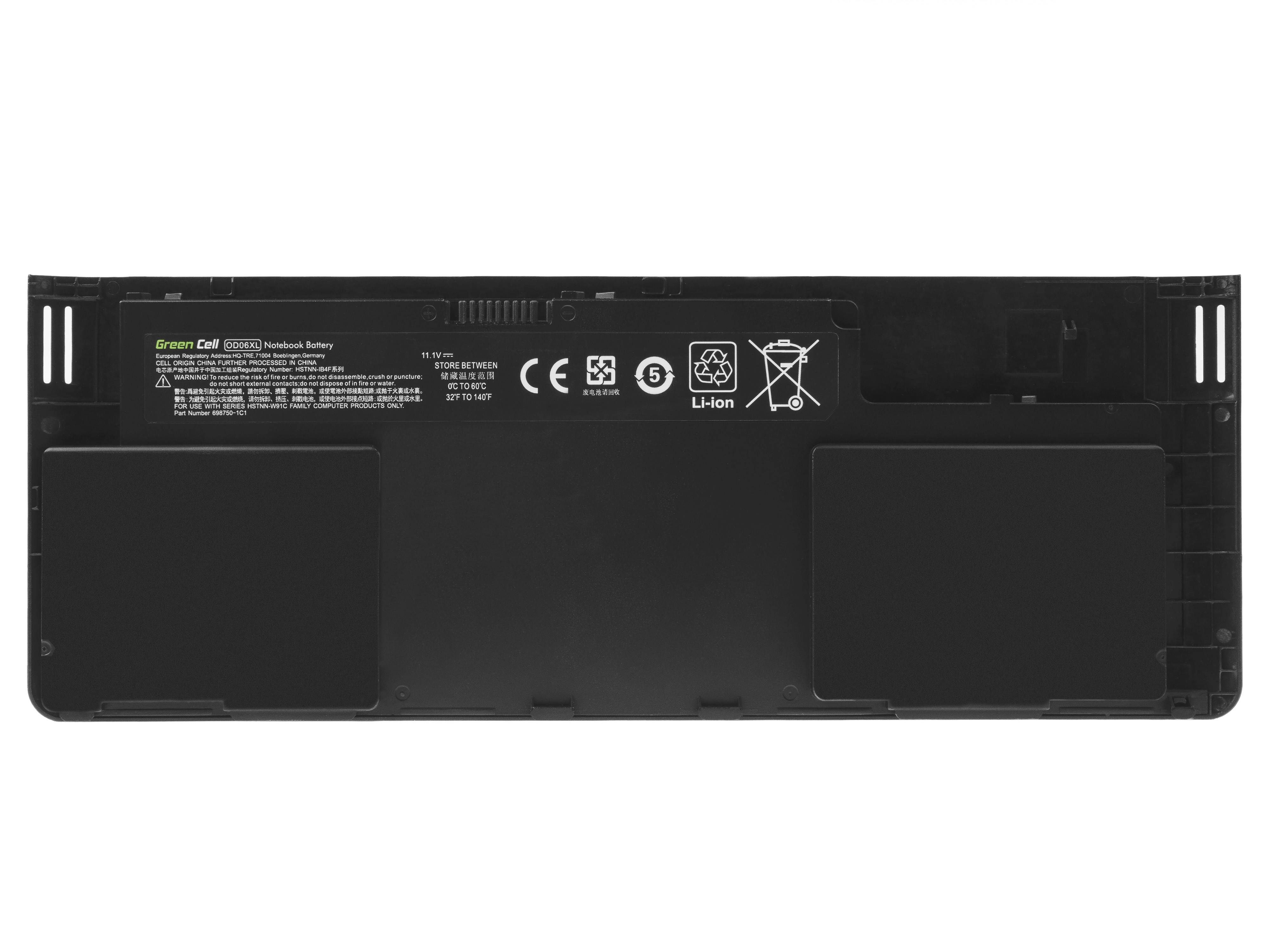 Laptop-Akku OD06XL HSTNN-IB4F für EliteBook 810 G1 - 11.1V - 3400mAh