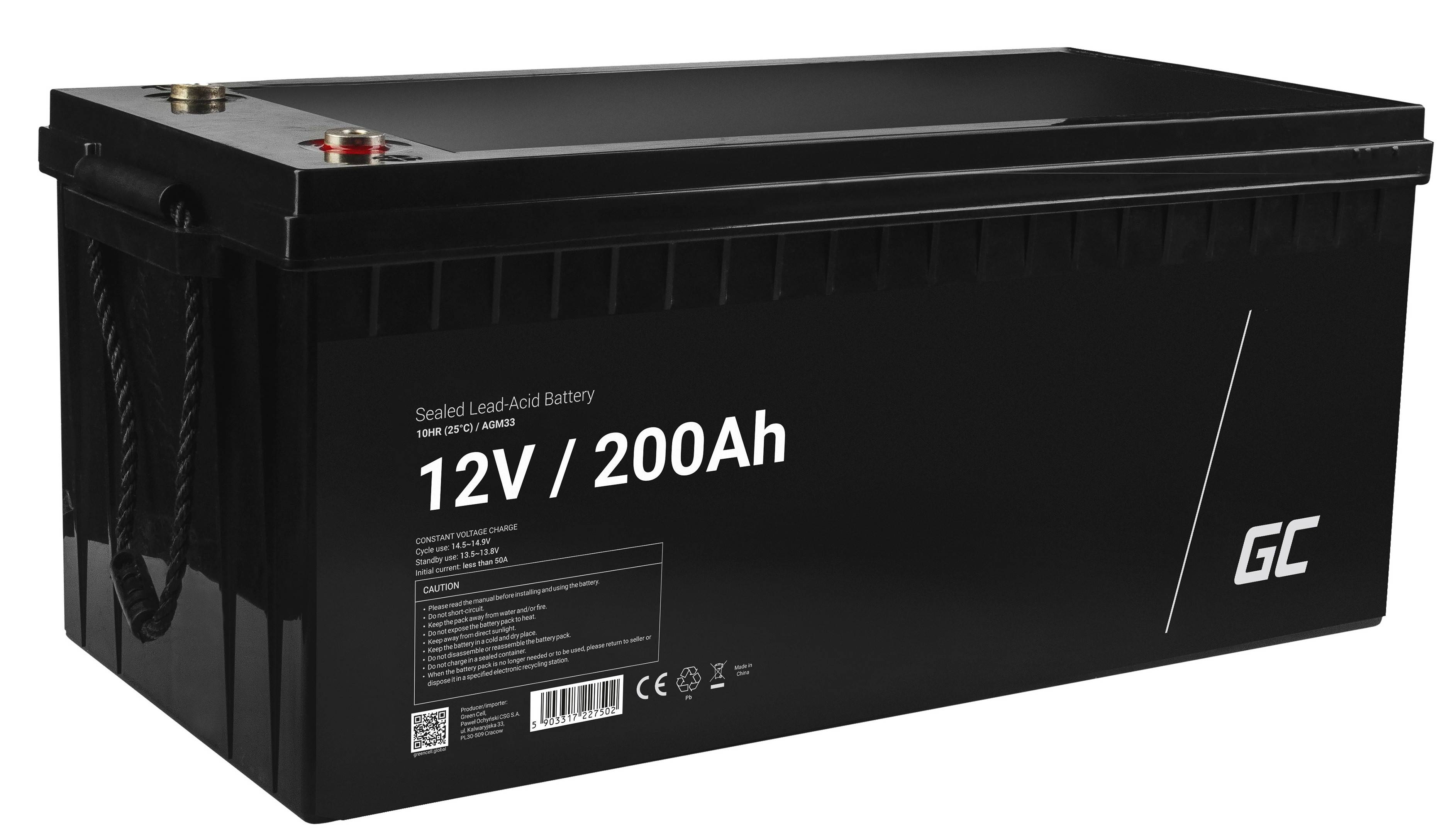 AGM-Batterie Blei-Säure VRLA - 12V - 200Ah