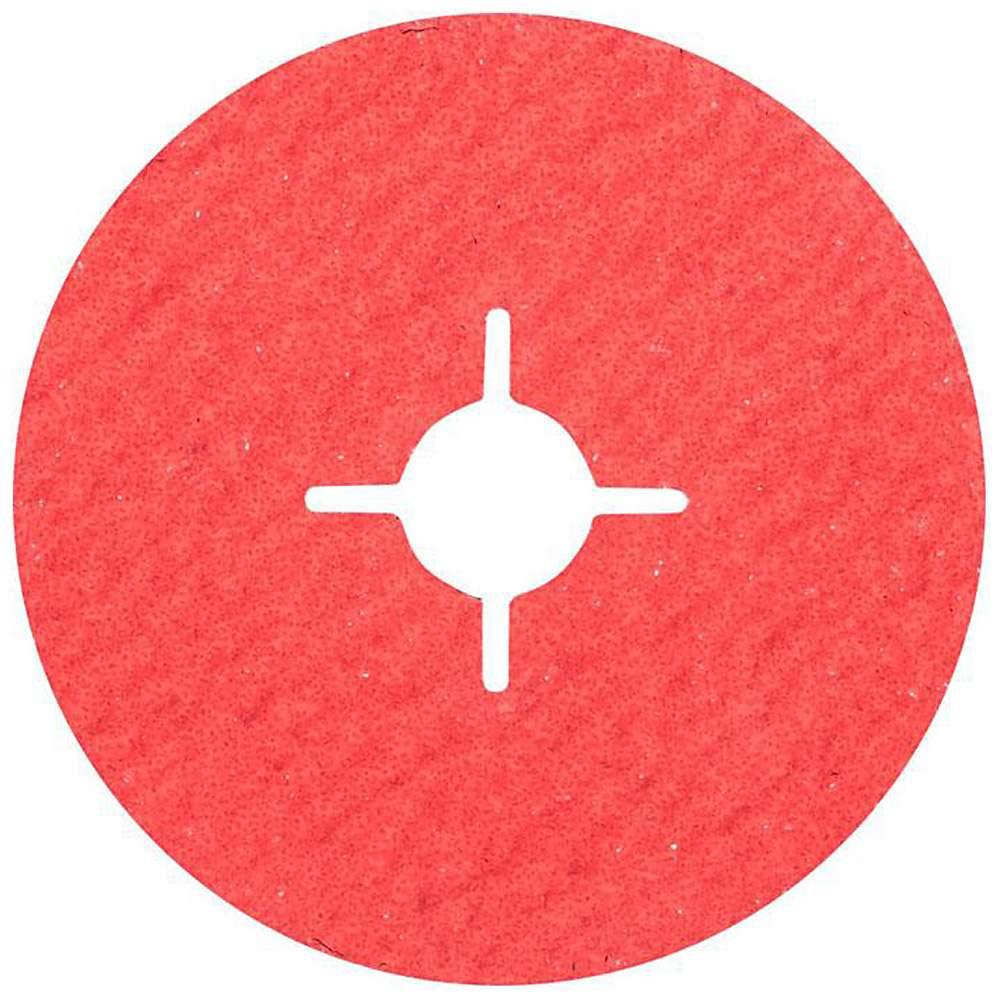 Fiberscheibe "PFERD" - Keramikkorn CO-COOL - D x H 115 bis 22 mm - Korngröße 36 - Bezeichnung FS 115-22 CO-COOL 36 - max. zul. Drehzahl 13300 min-¹