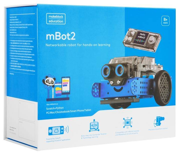 Makeblock mBot2-Bausatz, CyberPi Mikrocontroller, Wi-Fi, Encoder-Motoren, ohne Bluetooth Dongle