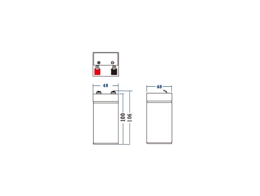 AGM-Batterie Blei-Säure VRLA - 4V - 4.5Ah