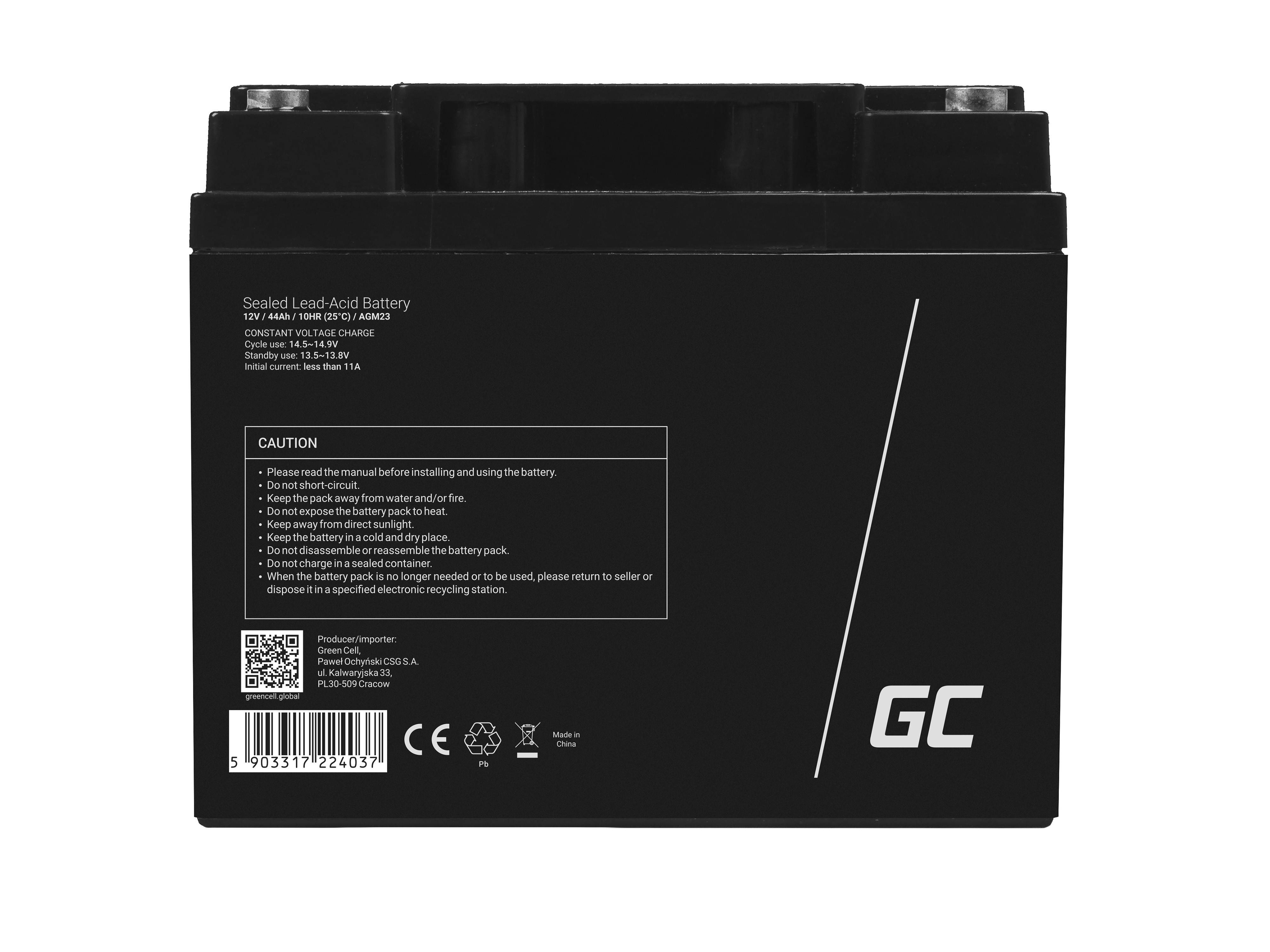 AGM-Batterie Blei-Säure VRLA - 12V - 44Ah