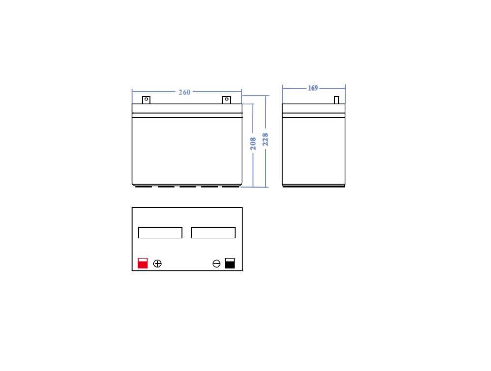 AGM-Batterie Blei-Säure VRLA - 12V - 75Ah