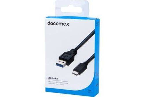 Dacomex USB 3.1 Kabel, USB Type-C (TM) / USB St. A, schwarz, 1,0 m, in Retailverpackung