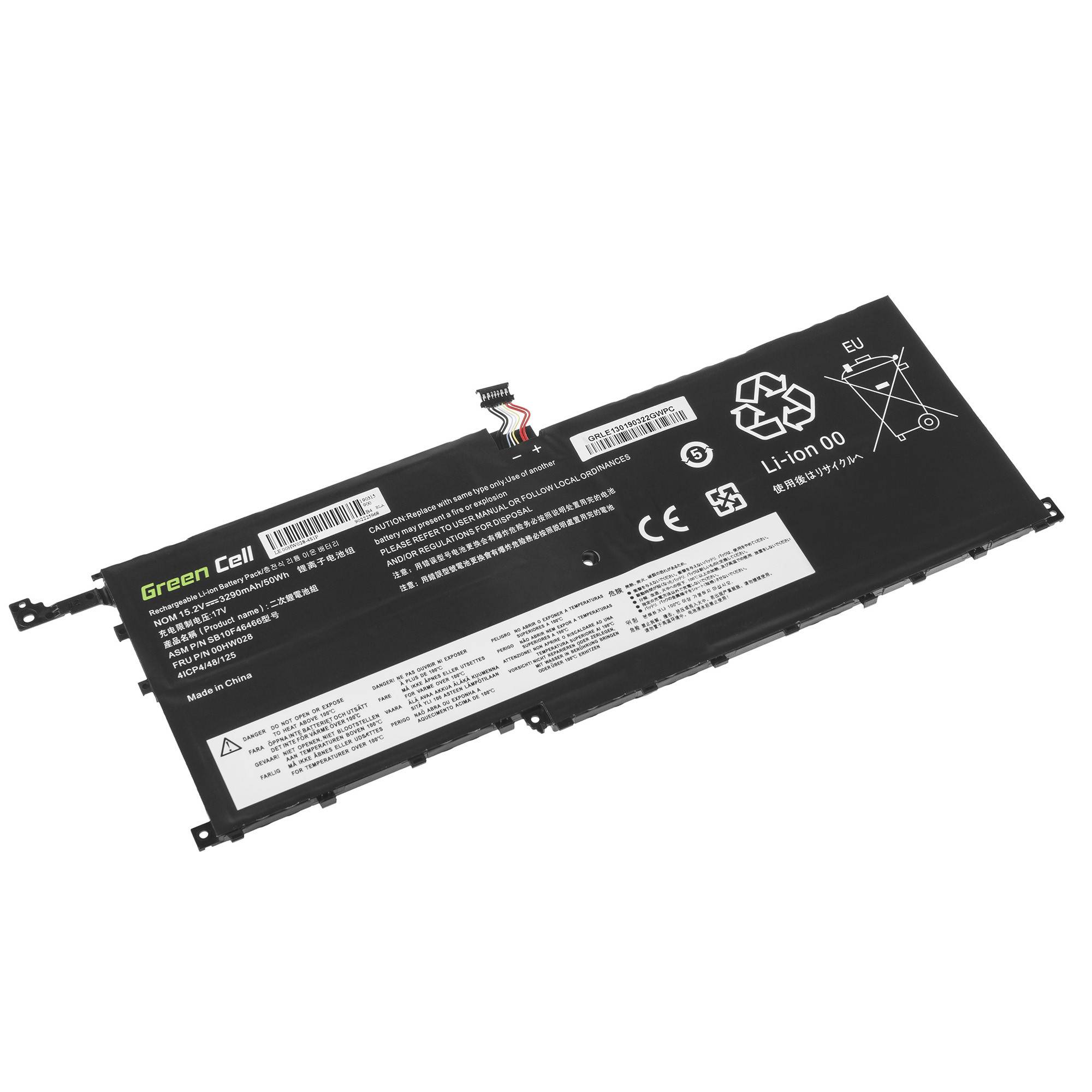 Laptop Akku 00HW028 für Lenovo ThinkPad X1 Carbon Yoga - 15.2V - 3200mAh