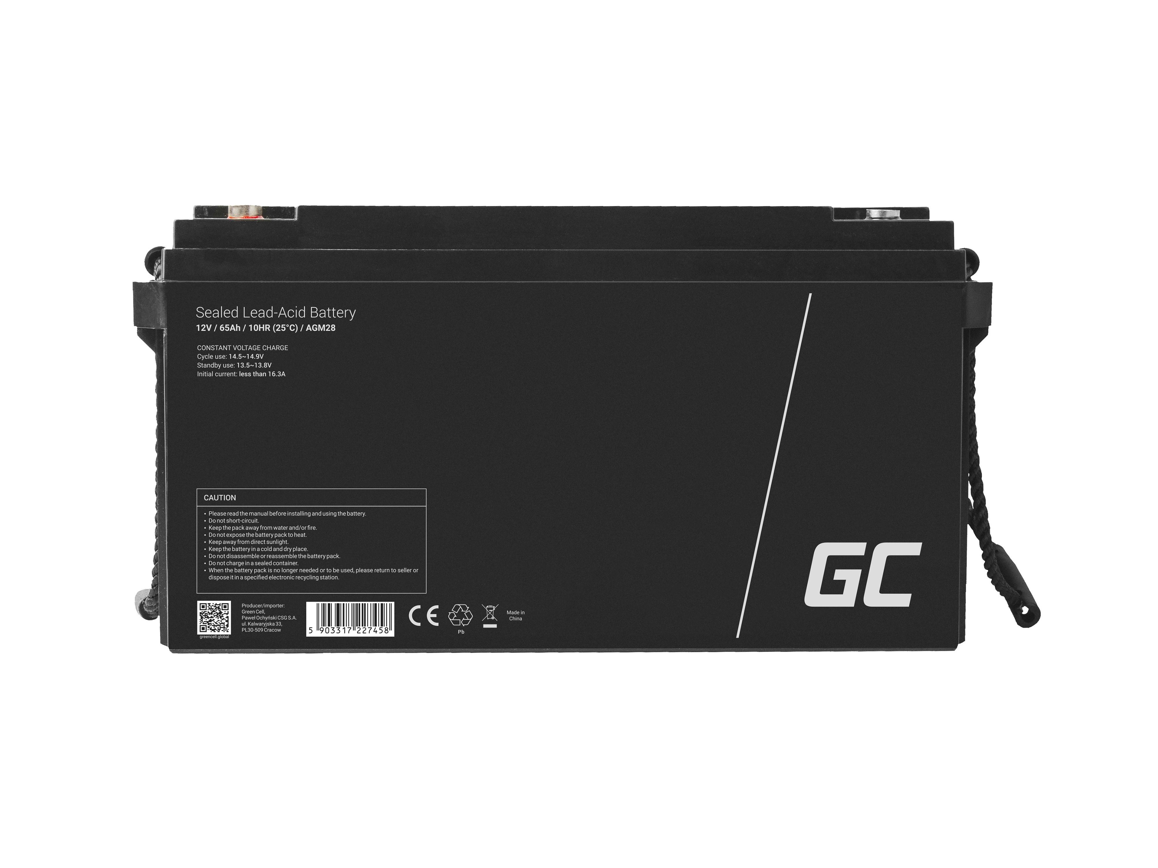 AGM-Batterie Blei-Säure VRLA - 12V - 65Ah