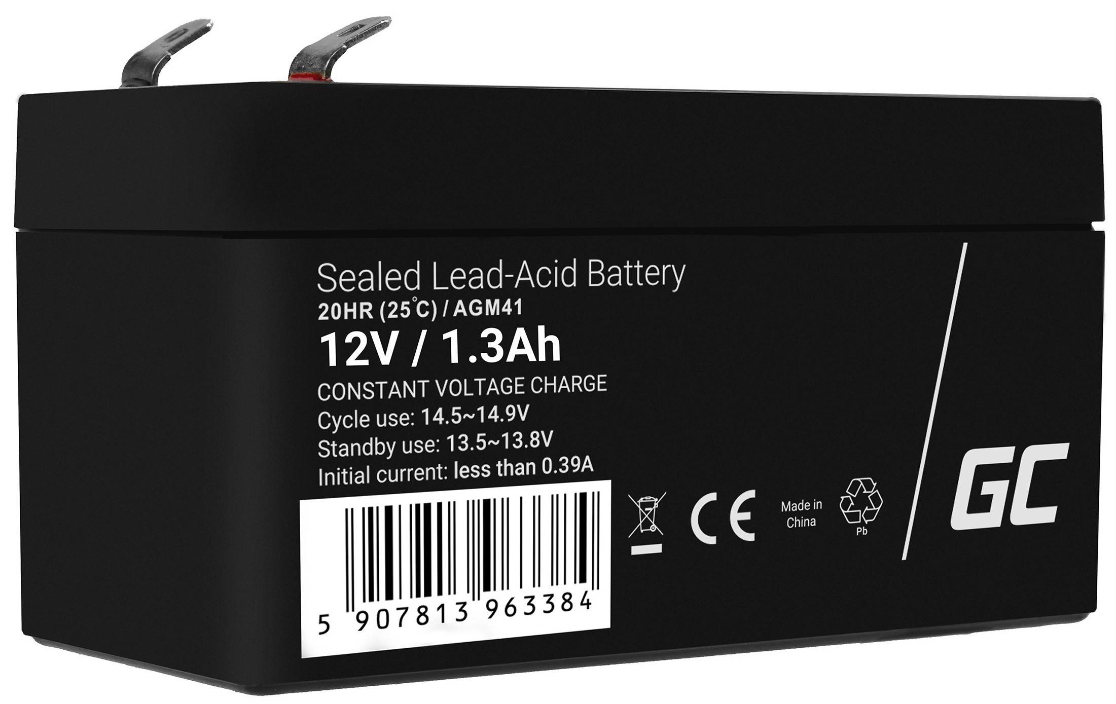 AGM-Batterie Blei-Säure VRLA - 12V - 1,3Ah