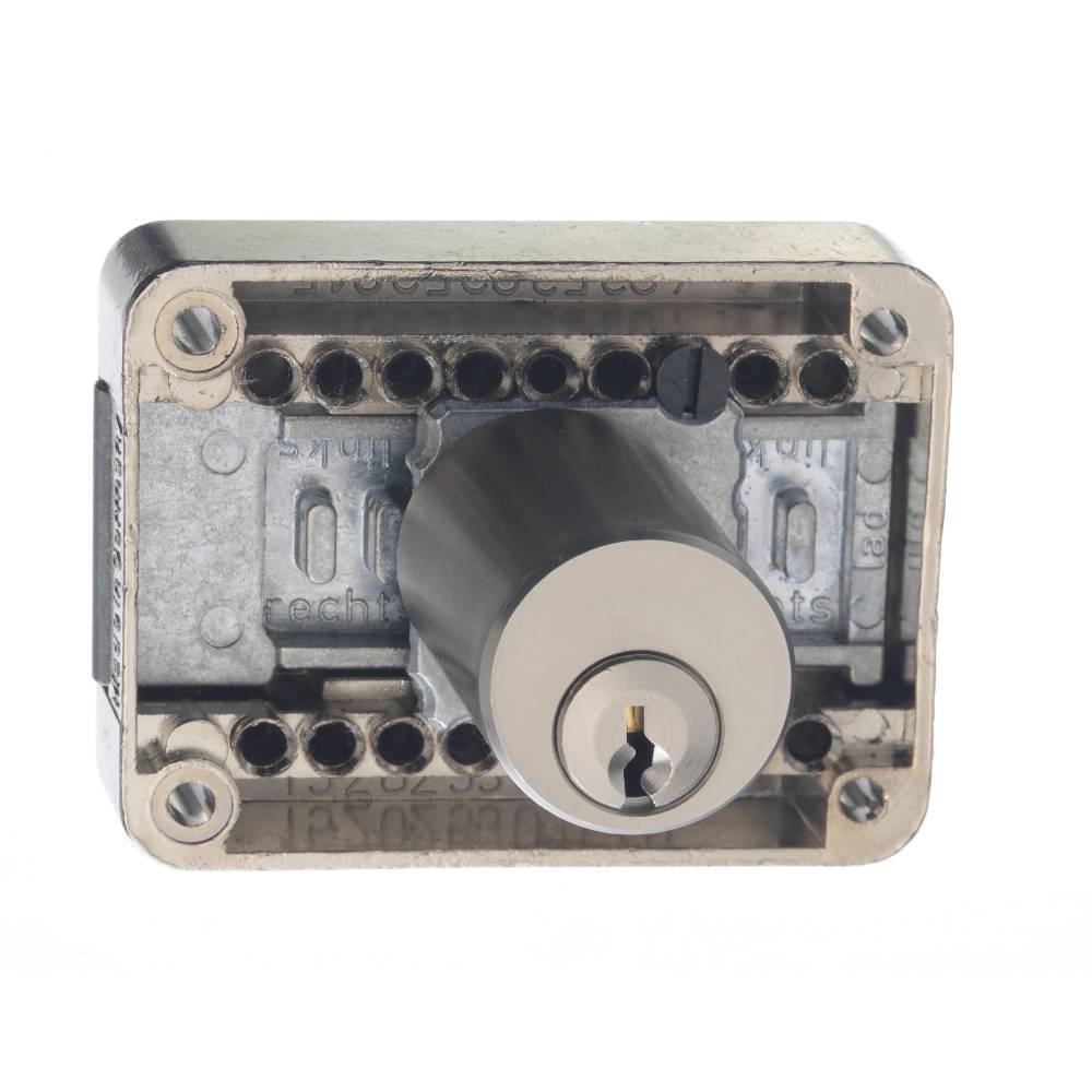 Junie Kastenschloss 2828 verstellbarer Zylinder vernickelt gleichschließend 104