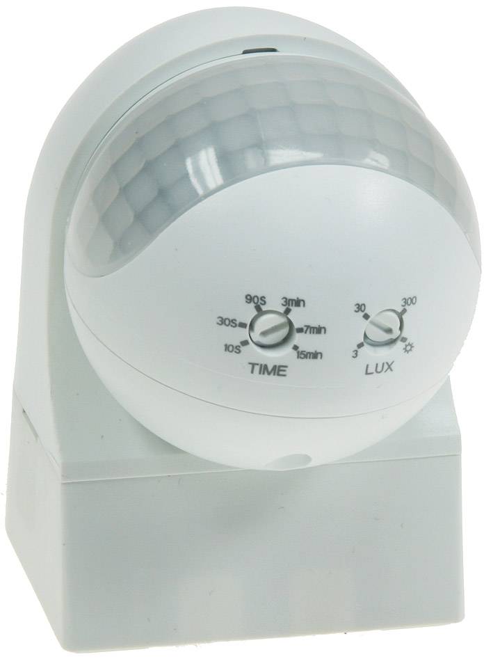 ChiliTec 21677 Aufputz Bewegungsmelder "CBM-Slim" 180° LED geeignet, IP44, 1-800W, weiß
