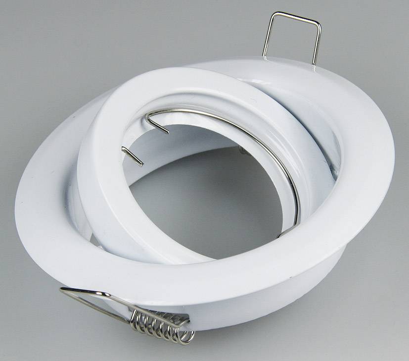 ChiliTec 20261 Decken-Einbaustrahler "SR90" weiß schwenkbar, Ø98mm, für 50mm Lampen