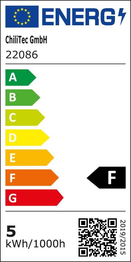 CHILITEC LED-Einbauleuchte "Flat-32" EEK F, 5 W, 470 lm, 2900 K, Edelstahl
