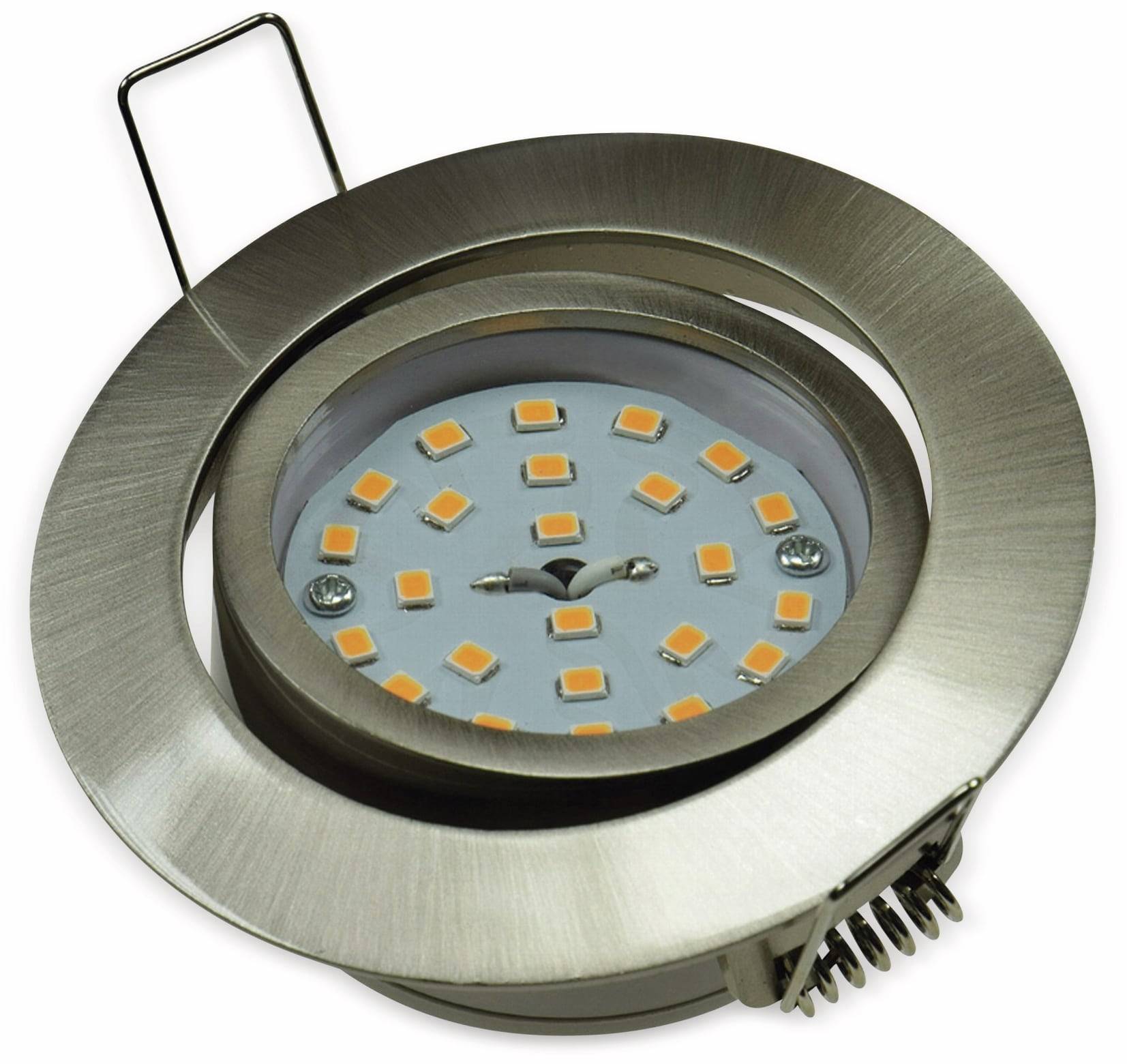 CHILITEC LED-Einbauleuchte "Flat-32" EEK F, 5 W, 470 lm, 2900 K, Edelstahl