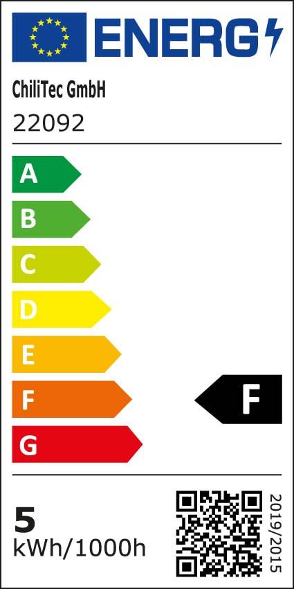 CHILITEC LED-Einbauleuchte "Flat-32" EEK F, 5 W, 420 lm, 2900 K, weiß, dimmbar